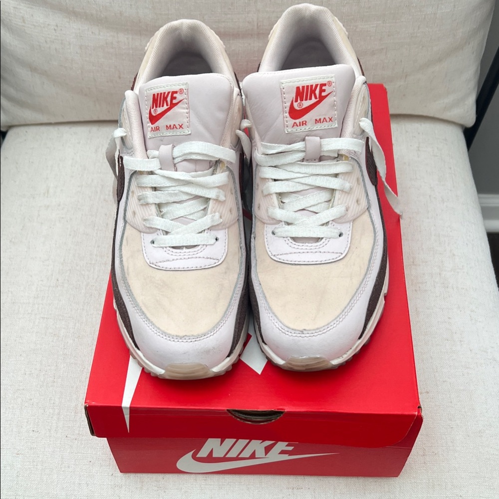 Nike Air Max with White and Red Accents